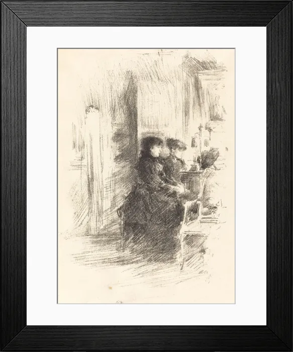 Framed Print : The Duet, 1894. Creator: James Abbott McNeill Whistler Framed Print : The Duet, 1894. Creator: James Abbott McNeill Whistler