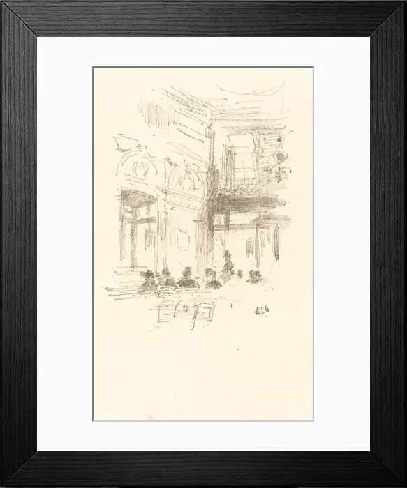 Framed Print : Gatti s, 1890. Creator: James Abbott McNeill Whistler Framed Print : Gatti s, 1890. Creator: James Abbott McNeill Whistler