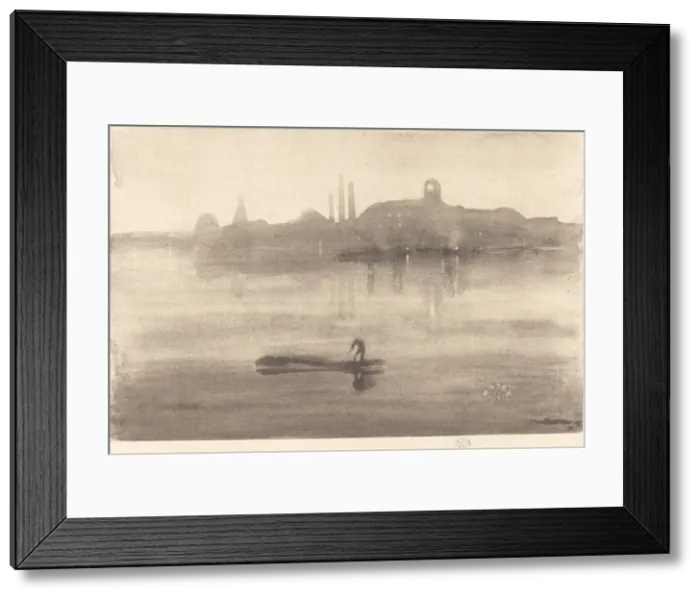 Framed Print : Nocturne, 1878. Creator: James Abbott McNeill Whistler Framed Print : Nocturne, 1878. Creator: James Abbott McNeill Whistler