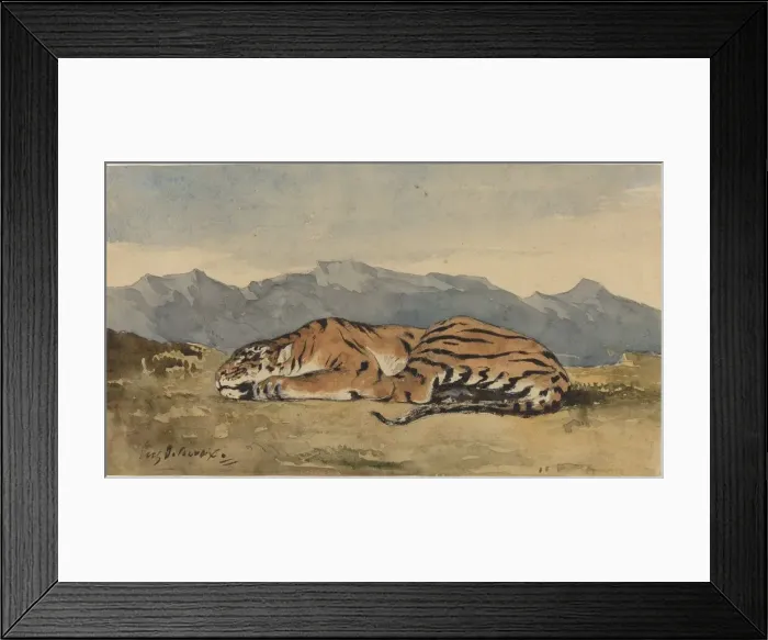 Framed Print : Tiger, c. 1830. Creator: Eugene Delacroix Framed Print : Tiger, c. 1830. Creator: Eugene Delacroix