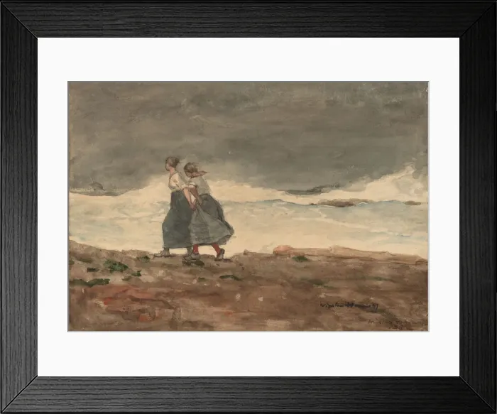 Framed Print : Danger, 1883 / 1887. Creator: Winslow Homer Framed Print : Danger, 1883 / 1887. Creator: Winslow Homer