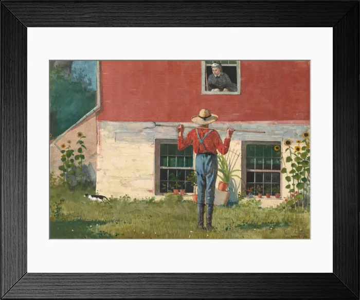 Framed Print : In the Garden (Rustic Courtship), 1874. Creator: Winslow Homer Framed Print : In the Garden (Rustic Courtship), 1874. Creator: Winslow Homer