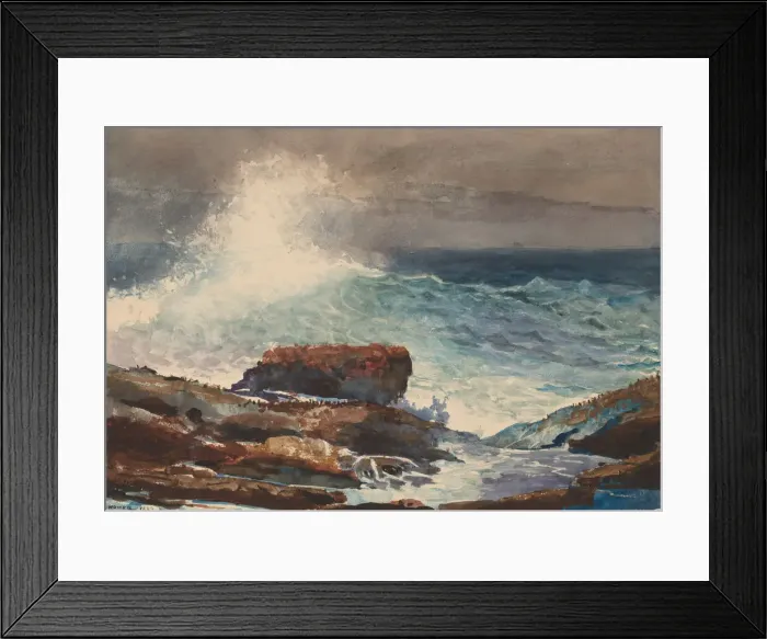 Framed Print : Incoming Tide, Scarboro, Maine, 1883. Creator: Winslow Homer Framed Print : Incoming Tide, Scarboro, Maine, 1883. Creator: Winslow Homer