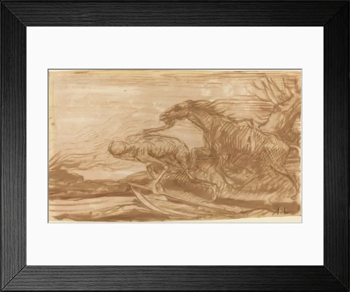 Framed Print : Death and Its Horse. Creator: Alphonse Legros Framed Print : Death and Its Horse. Creator: Alphonse Legros