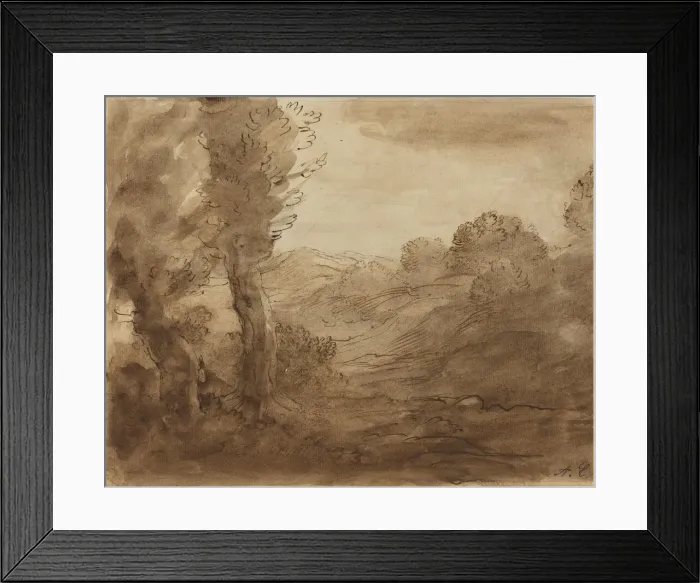 Framed Print : Footpath in Burgundy. Creator: Alphonse Legros Framed Print : Footpath in Burgundy. Creator: Alphonse Legros