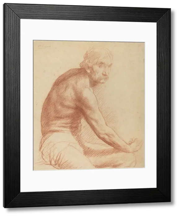 Framed Print : Study of a Greek. Creator: Alphonse Legros Framed Print : Study of a Greek. Creator: Alphonse Legros