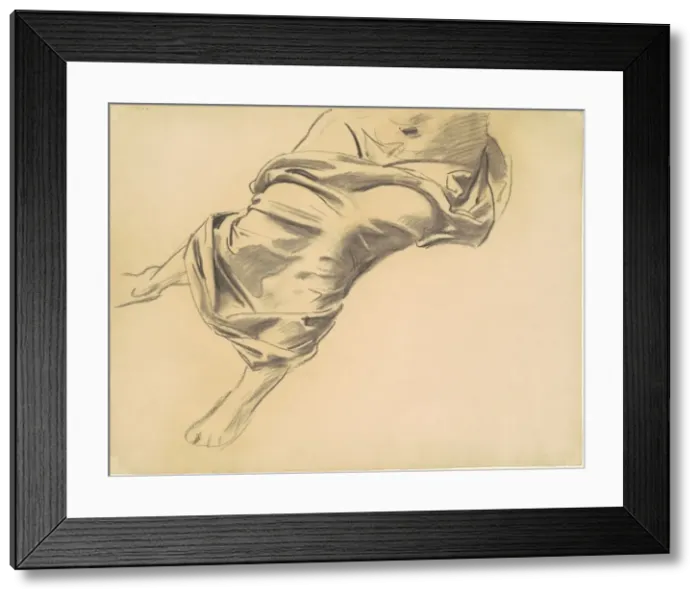 Framed Print : Study of a Draped Figure, 1920-1925. Creator: John Singer Sargent Framed Print : Study of a Draped Figure, 1920-1925. Creator: John Singer Sargent