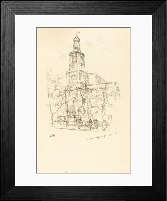 Framed Print : Saint Anne s, Soho, 1896. Creator: James Abbott McNeill Whistler Framed Print : Saint Anne s, Soho, 1896. Creator: James Abbott McNeill Whistler
