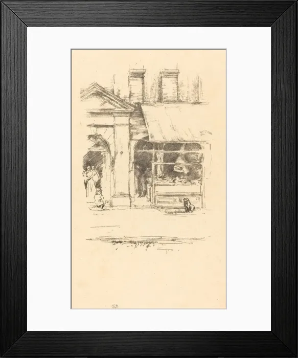 Framed Print : The Butchers Dog, 1896. Creator: James Abbott McNeill Whistler Framed Print : The Butchers Dog, 1896. Creator: James Abbott McNeill Whistler