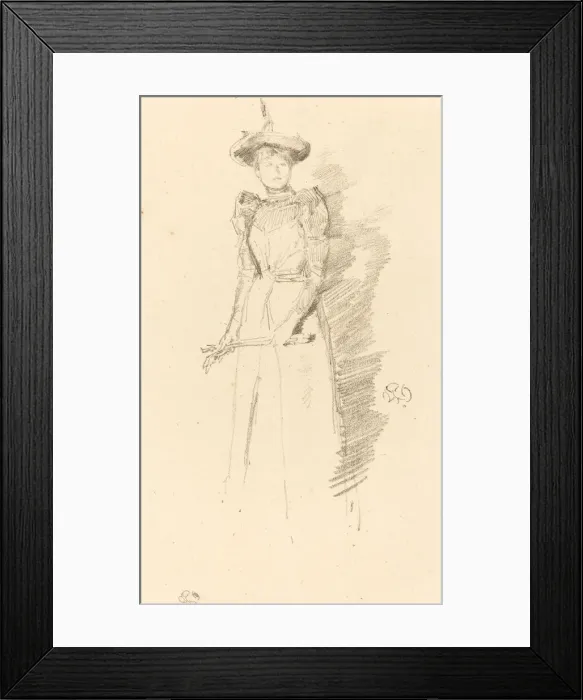 Framed Print : Gants de Suede, 1890. Creator: James Abbott McNeill Whistler Framed Print : Gants de Suede, 1890. Creator: James Abbott McNeill Whistler
