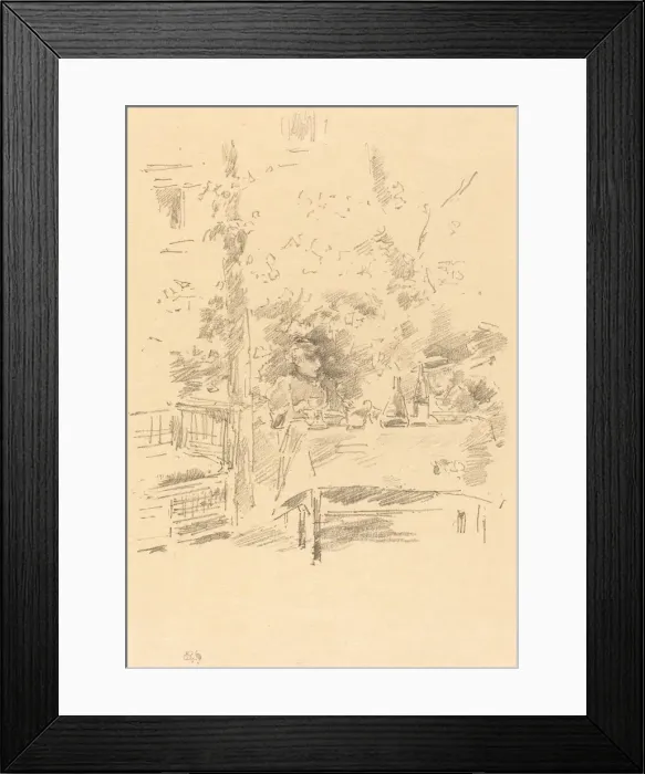 Framed Print : Tete-a-tete in the Garden, 1894. Creator: James Abbott McNeill Whistler Framed Print : Tete-a-tete in the Garden, 1894. Creator: James Abbott McNeill Whistler
