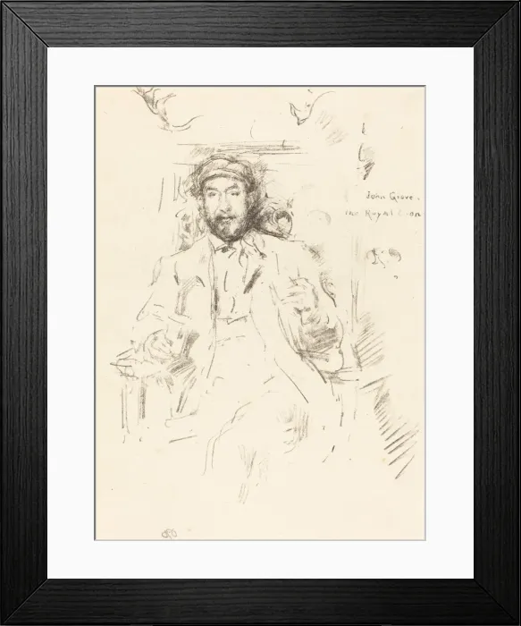 Framed Print : John Grove, 1895. Creator: James Abbott McNeill Whistler Framed Print : John Grove, 1895. Creator: James Abbott McNeill Whistler
