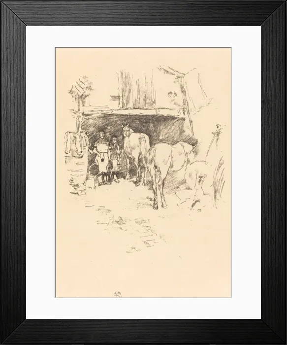 Framed Print : The Smiths Yard, 1895. Creator: James Abbott McNeill Whistler Framed Print : The Smiths Yard, 1895. Creator: James Abbott McNeill Whistler