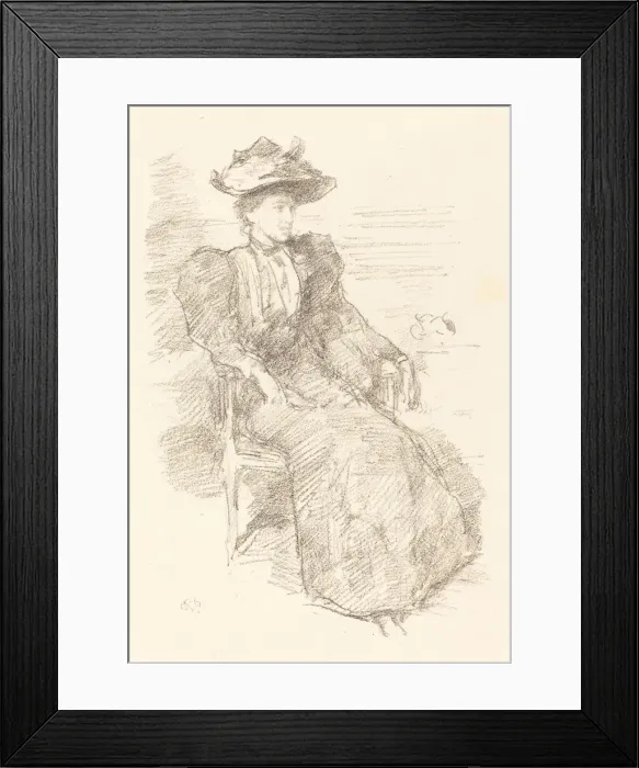 Framed Print : A Portrait: Mildred Howells, 1894 / 1896. Creator: James Abbott McNeill Whistler Framed Print : A Portrait: Mildred Howells, 1894 / 1896. Creator: James Abbott McNeill Whistler