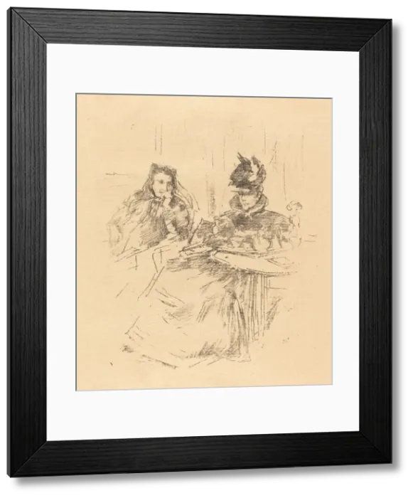 Framed Print : Afternoon Tea, 1897. Creator: James Abbott McNeill Whistler Framed Print : Afternoon Tea, 1897. Creator: James Abbott McNeill Whistler