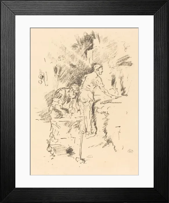 Framed Print : Father and Son, 1895. Creator: James Abbott McNeill Whistler Framed Print : Father and Son, 1895. Creator: James Abbott McNeill Whistler