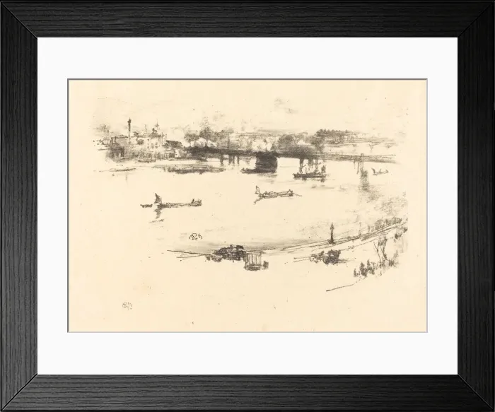 Framed Print : Charing Cross Railway Bridge, 1896. Creator: James Abbott McNeill Whistler Framed Print : Charing Cross Railway Bridge, 1896. Creator: James Abbott McNeill Whistler