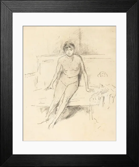 Framed Print : Nude Model on an Empire Sofa, 1893. Creator: James Abbott McNeill Whistler Framed Print : Nude Model on an Empire Sofa, 1893. Creator: James Abbott McNeill Whistler