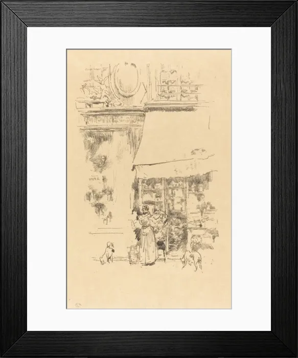 Framed Print : La Fruitiere de la rue de Grenelle, 1894. Creator: James Abbott McNeill Whistler Framed Print : La Fruitiere de la rue de Grenelle, 1894. Creator: James Abbott McNeill Whistler