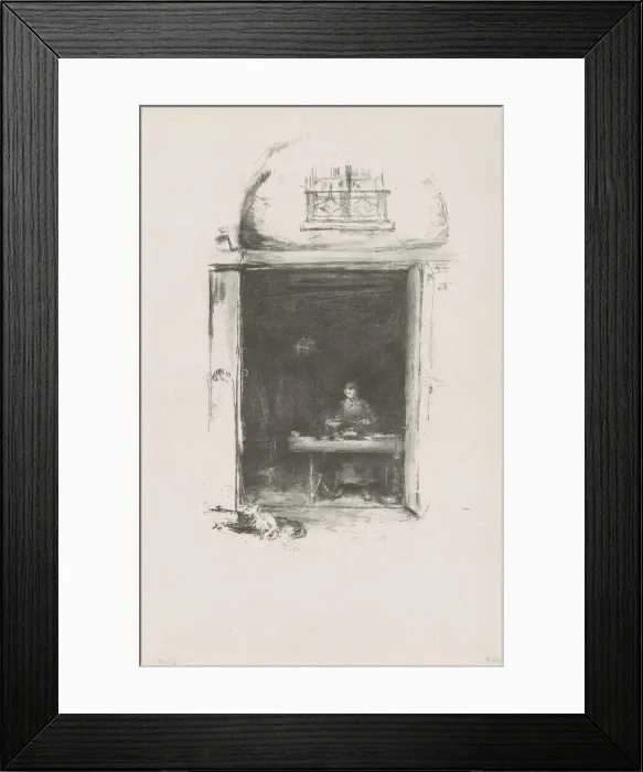 Framed Print : The Smith, Passage du Dragon, 1894. Creator: James Abbott McNeill Whistler Framed Print : The Smith, Passage du Dragon, 1894. Creator: James Abbott McNeill Whistler