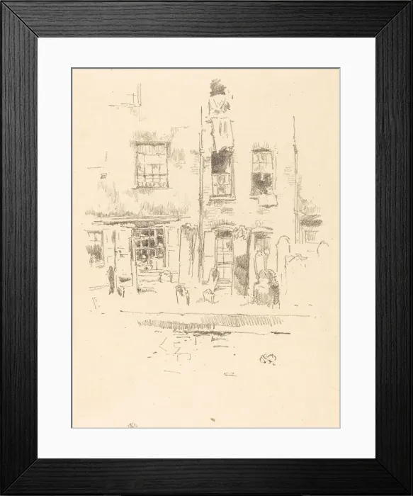 Framed Print : Churchyard, 1887. Creator: James Abbott McNeill Whistler Framed Print : Churchyard, 1887. Creator: James Abbott McNeill Whistler