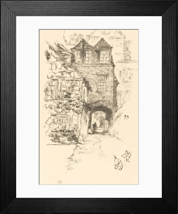 Framed Print : The Priests House, Rouen, 1894 / 1895. Creator: James Abbott McNeill Whistler Framed Print : The Priests House, Rouen, 1894 / 1895. Creator: James Abbott McNeill Whistler