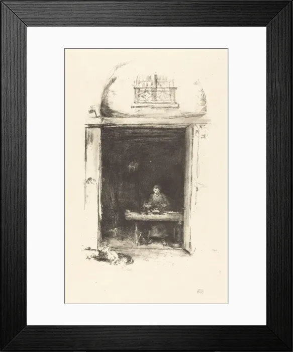 Framed Print : The Smith, Passage du Dragon, 1894. Creator: James Abbott McNeill Whistler Framed Print : The Smith, Passage du Dragon, 1894. Creator: James Abbott McNeill Whistler