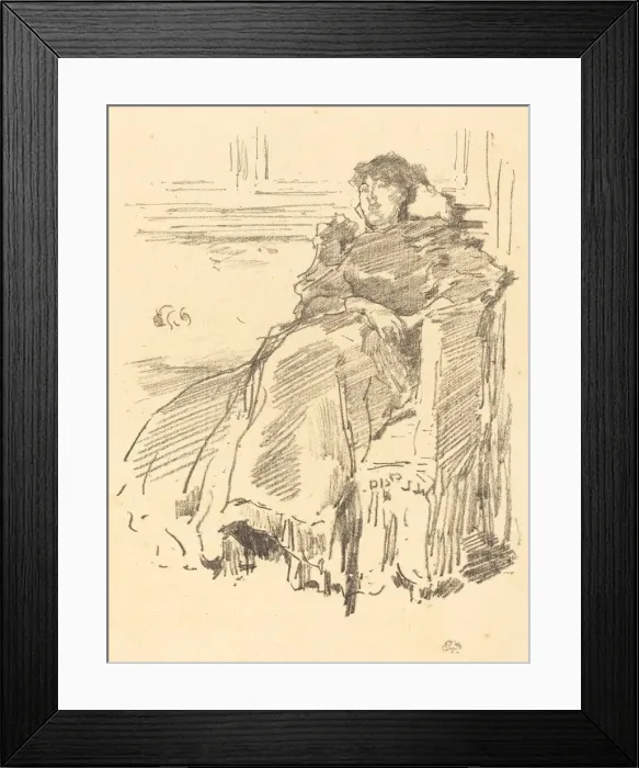 Framed Print : La Robe Rouge, 1894. Creator: James Abbott McNeill Whistler Framed Print : La Robe Rouge, 1894. Creator: James Abbott McNeill Whistler