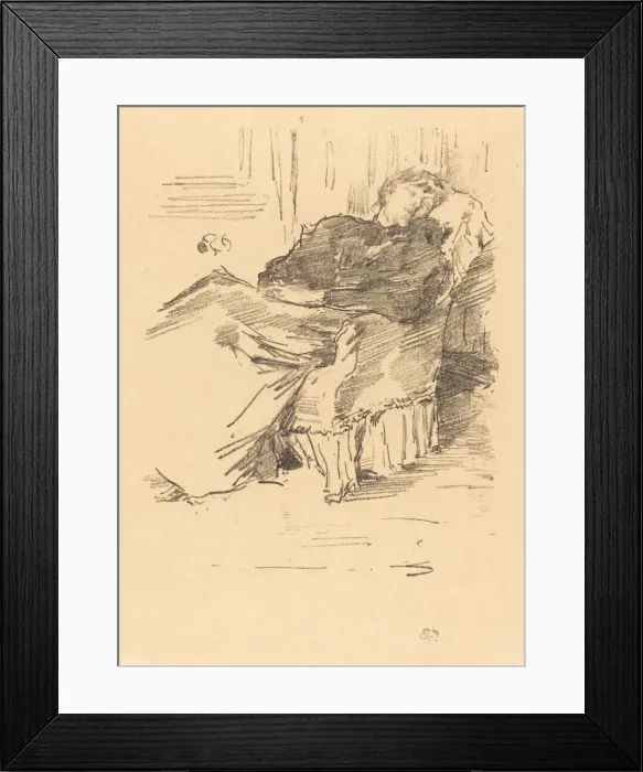 Framed Print : La Belle Dame endormie, 1894. Creator: James Abbott McNeill Whistler Framed Print : La Belle Dame endormie, 1894. Creator: James Abbott McNeill Whistler