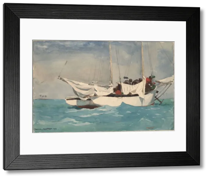 Framed Print : Key West, Hauling Anchor, 1903. Creator: Winslow Homer Framed Print : Key West, Hauling Anchor, 1903. Creator: Winslow Homer