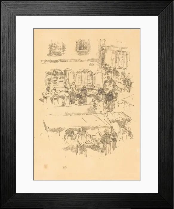 Framed Print : The Marketplace, Vitre, 1893. Creator: James Abbott McNeill Whistler Framed Print : The Marketplace, Vitre, 1893. Creator: James Abbott McNeill Whistler