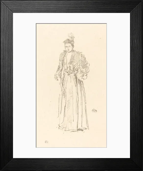 Framed Print : Portrait Study: Miss Charlotte R. Williams, 1892. Creator: James Abbott McNeill Whistler Framed Print : Portrait Study: Miss Charlotte R. Williams, 1892. Creator: James Abbott McNeill Whistler