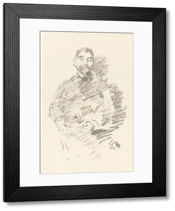 Framed Print : Stephane Mallarme, 1892. Creator: James Abbott McNeill Whistler Framed Print : Stephane Mallarme, 1892. Creator: James Abbott McNeill Whistler
