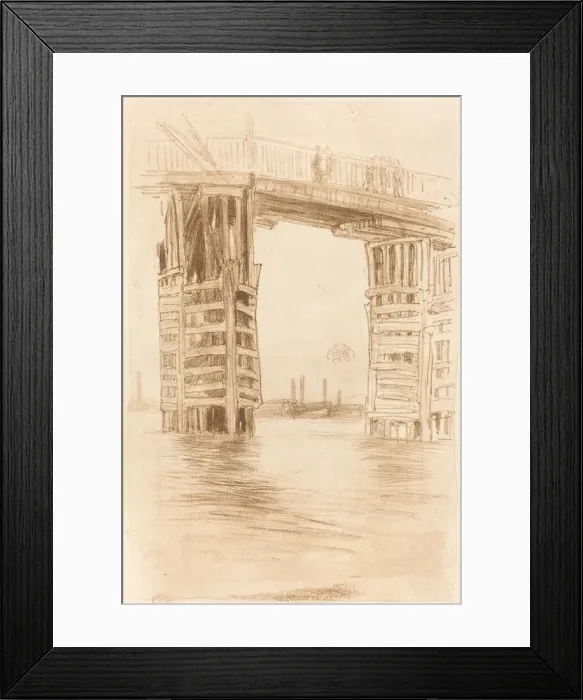 Framed Print : The Tall Bridge, 1878. Creator: James Abbott McNeill Whistler Framed Print : The Tall Bridge, 1878. Creator: James Abbott McNeill Whistler