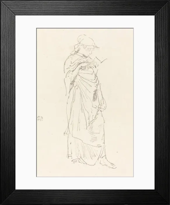 Framed Print : The Novel: Girl Reading, c. 1889. Creator: James Abbott McNeill Whistler Framed Print : The Novel: Girl Reading, c. 1889. Creator: James Abbott McNeill Whistler
