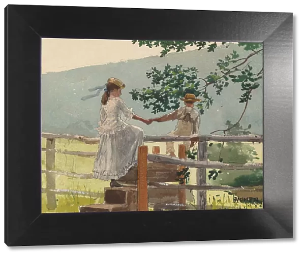 On the Stile, 1878. Creator: Winslow Homer