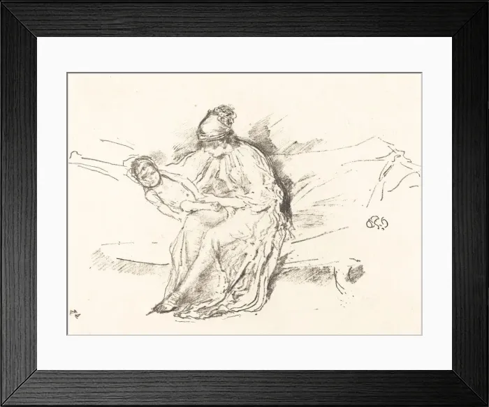 Framed Print : Mother and Child, No. 4, 1891 / 1895. Creator: James Abbott McNeill Whistler Framed Print : Mother and Child, No. 4, 1891 / 1895. Creator: James Abbott McNeill Whistler