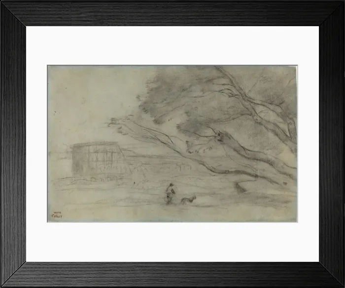 Framed Print : Souvenir: Roman Landscape with the Colosseum, 1865 / 1870 Framed Print : Souvenir: Roman Landscape with the Colosseum, 1865 / 1870