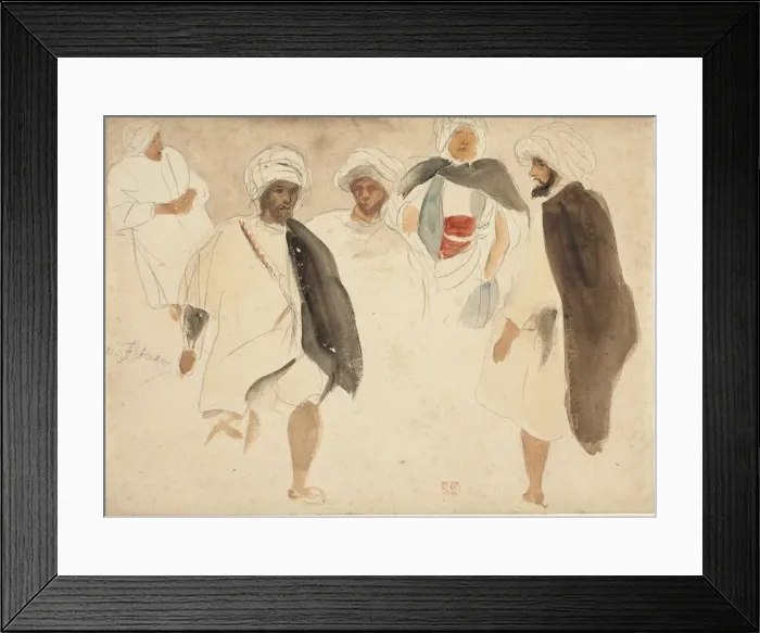 Framed Print : Study of Arabs. Creator: Eugene Delacroix Framed Print : Study of Arabs. Creator: Eugene Delacroix