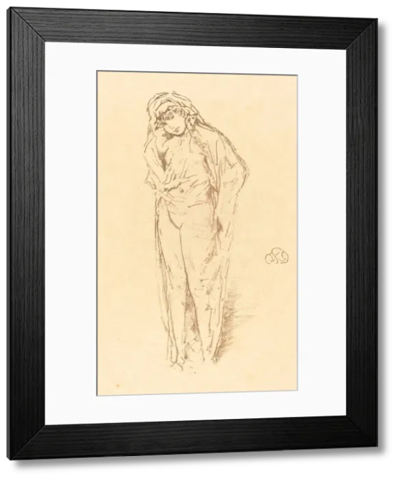 Framed Print : Draped Figure, Standing, 1891. Creator: James Abbott McNeill Whistler Framed Print : Draped Figure, Standing, 1891. Creator: James Abbott McNeill Whistler