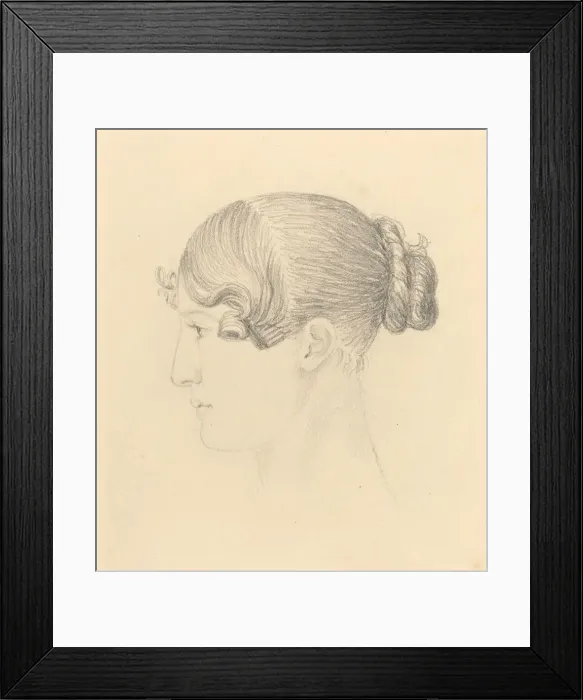 Framed Print : Head of a Woman (Theresa Turner?). Creator: John Flaxman Framed Print : Head of a Woman (Theresa Turner?). Creator: John Flaxman