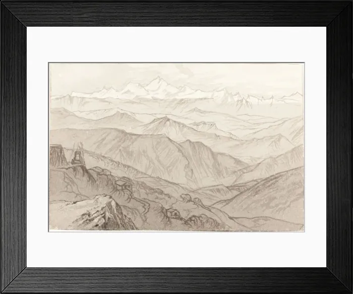 Framed Print : Mount Kinchinjunga (All Things Fair), 1874. Creator: Edward Lear