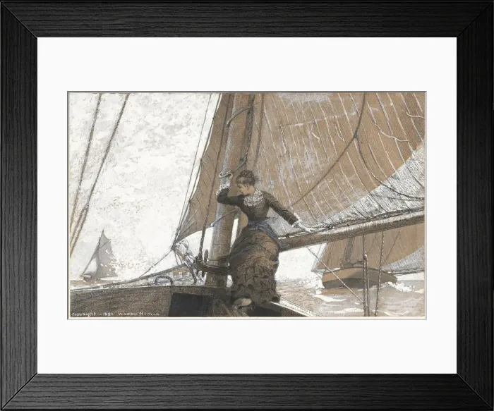 Framed Print : Yachting Girl, 1880. Creator: Winslow Homer Framed Print : Yachting Girl, 1880. Creator: Winslow Homer