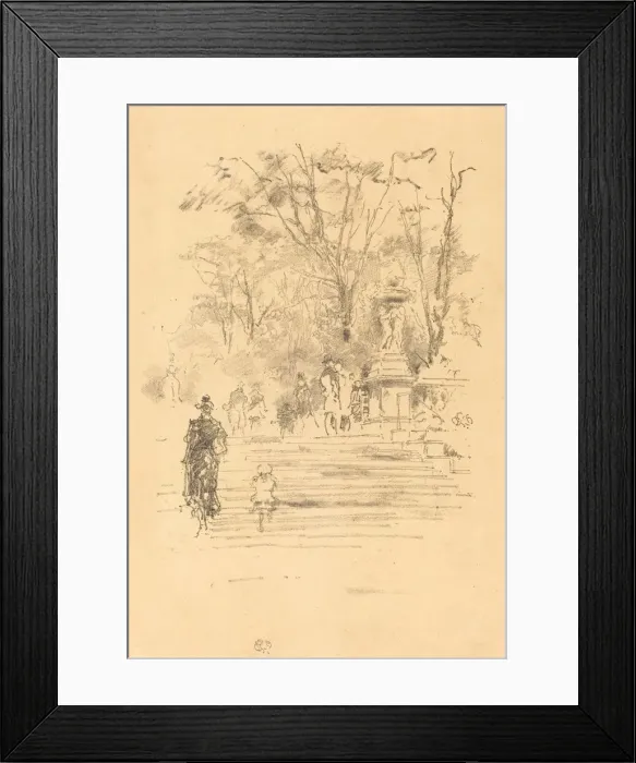 Framed Print : The Steps, Luxembourg, 1893. Creator: James Abbott McNeill Whistler Framed Print : The Steps, Luxembourg, 1893. Creator: James Abbott McNeill Whistler