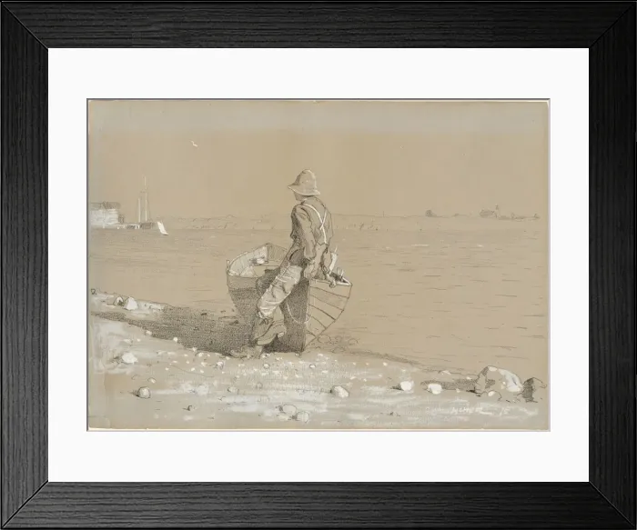 Framed Print : Looking Out, 1875. Creator: Winslow Homer Framed Print : Looking Out, 1875. Creator: Winslow Homer