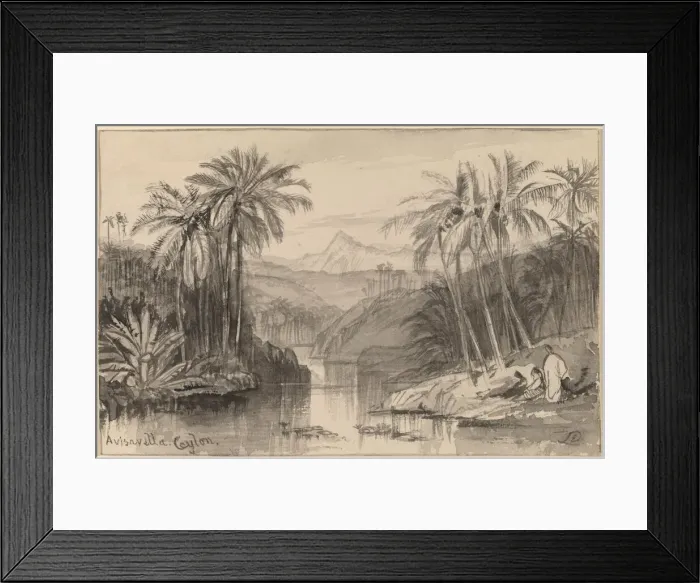 Framed Print : Avisavella, Ceylon, 1884 / 1885. Creator: Edward Lear Framed Print : Avisavella, Ceylon, 1884 / 1885. Creator: Edward Lear