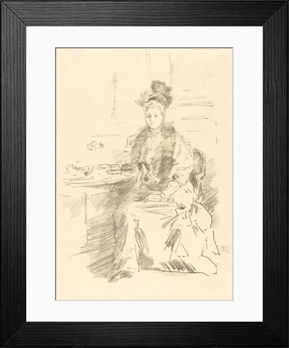 Framed Print : La Jolie New Yorkaise, 1894. Creator: James Abbott McNeill Whistler Framed Print : La Jolie New Yorkaise, 1894. Creator: James Abbott McNeill Whistler