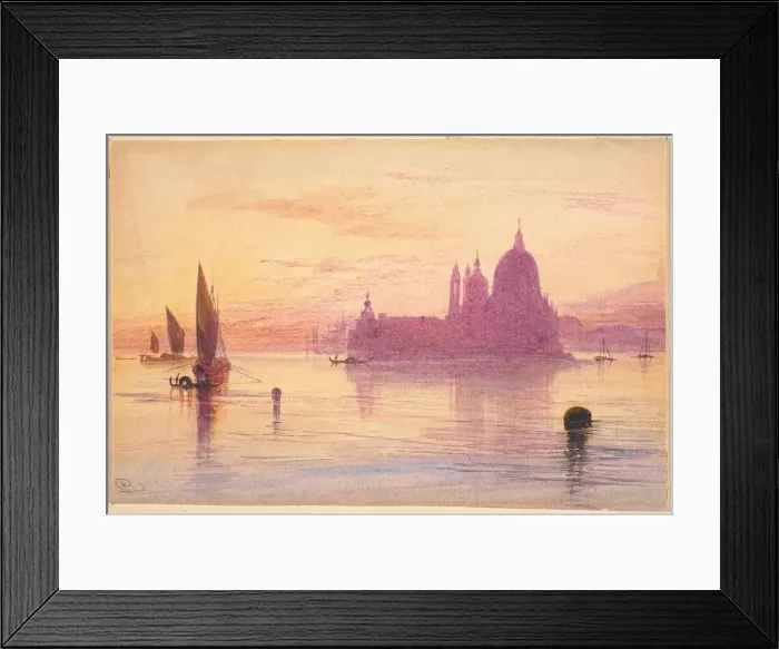 Framed Print : Santa Maria della Salute, Venice, at Sunset, 1865 / 1884. Creator: Edward Lear Framed Print : Santa Maria della Salute, Venice, at Sunset, 1865 / 1884. Creator: Edward Lear