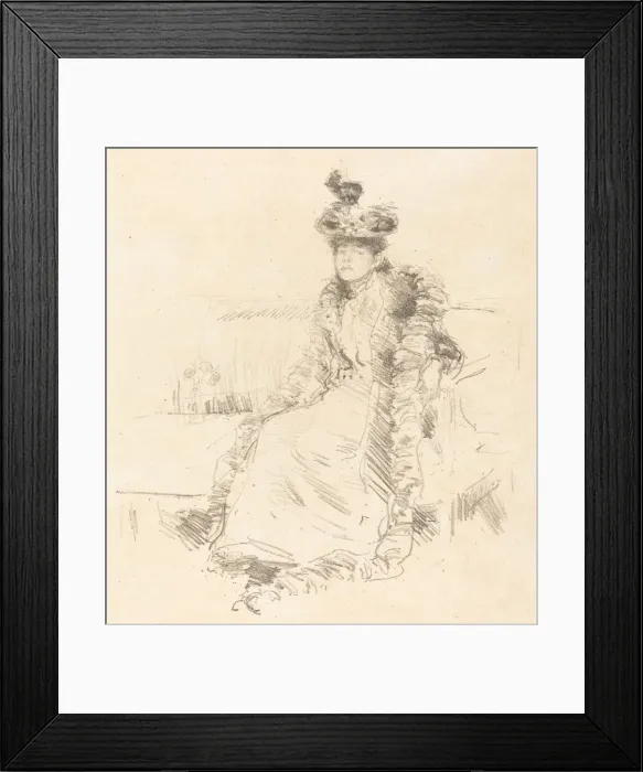 Framed Print : A Lady Seated, 1893. Creator: James Abbott McNeill Whistler Framed Print : A Lady Seated, 1893. Creator: James Abbott McNeill Whistler