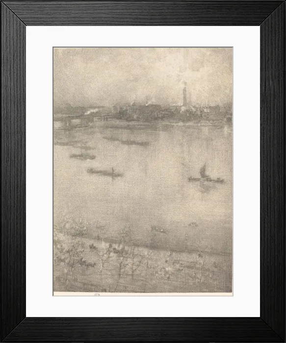 Framed Print : The Thames, 1896. Creator: James Abbott McNeill Whistler Framed Print : The Thames, 1896. Creator: James Abbott McNeill Whistler